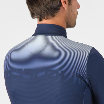 Maillot CASTELLLI APICE THERMAL Manga Larga Azul/Naranja