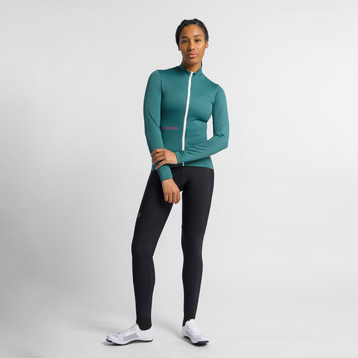 Maillot SPORTFUL CLÁSICO de mujer de manga larga verde