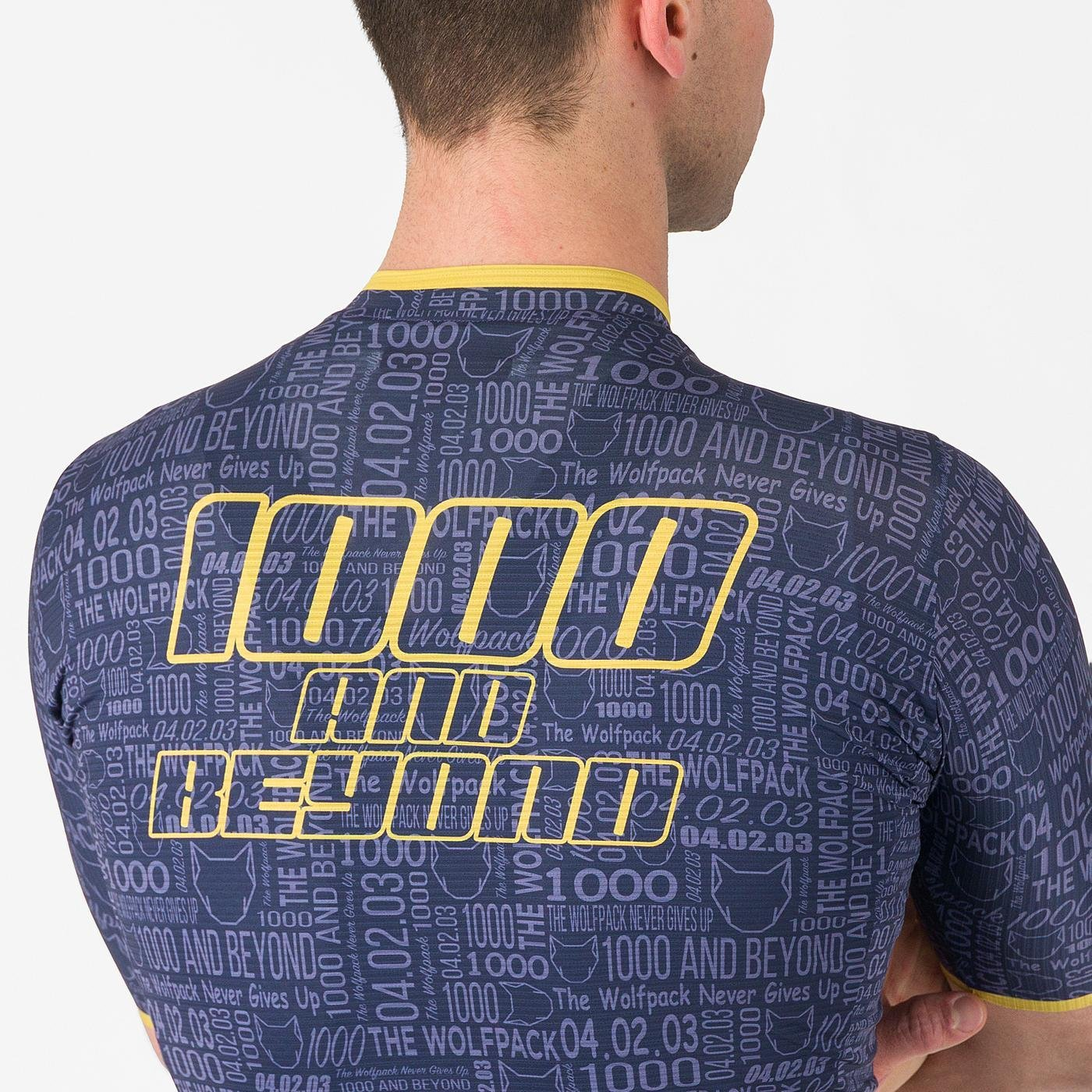 Maillot manga corta CASTELLI WOLFPACK 1000 VICTORY Azul marino