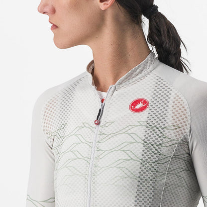Maillot CASTELLI CLIMBER'S 2.0 W Mujer Mangas Cortas Gris/Verde