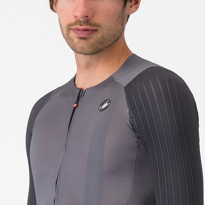 Maillot CASTELLI AERO RACE 8S Manga Corta Gris