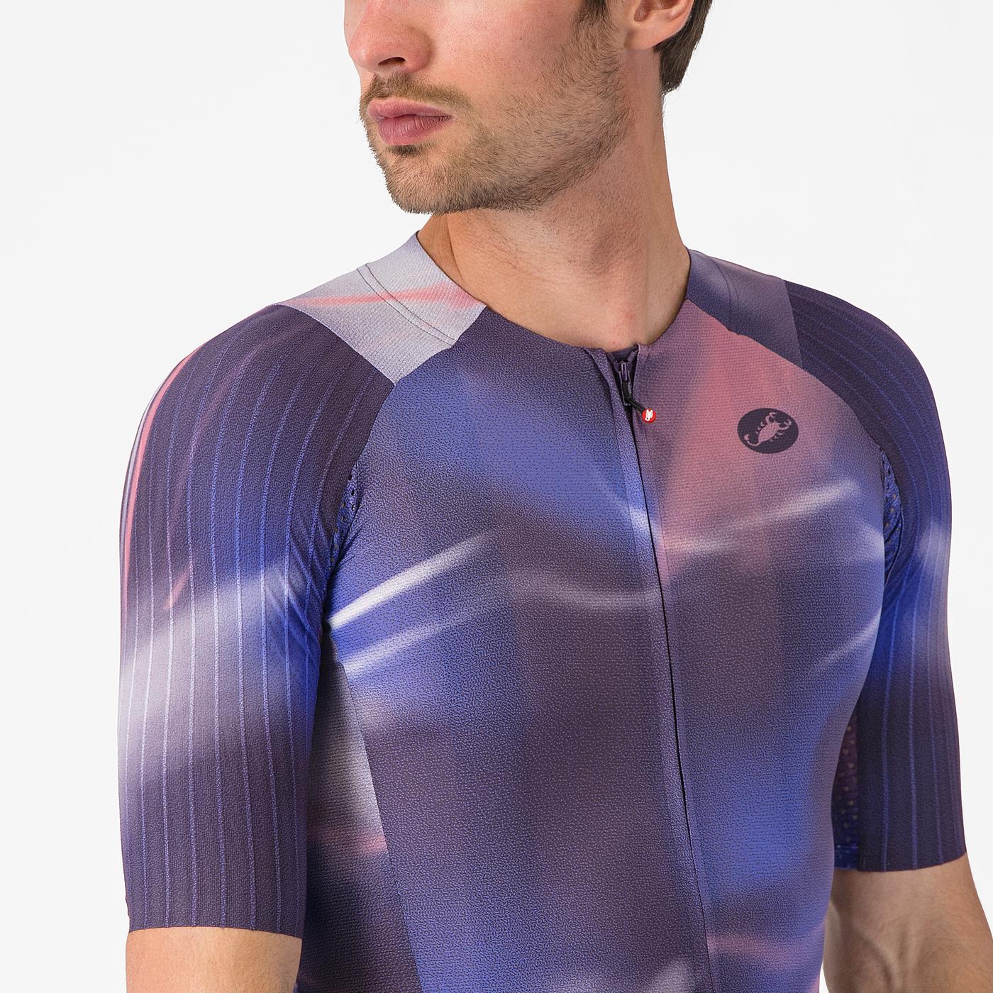 Maillot CASTELLI AERO RACE 8S de manga corta Morado