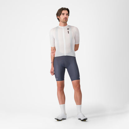 Maillot CASTELLI DRITTONE LOGO Mangas Cortas Blanco