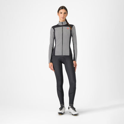 Maillot CASTELLI SFIDA 2 Mujer Mangas Largas Negro/Blanco
