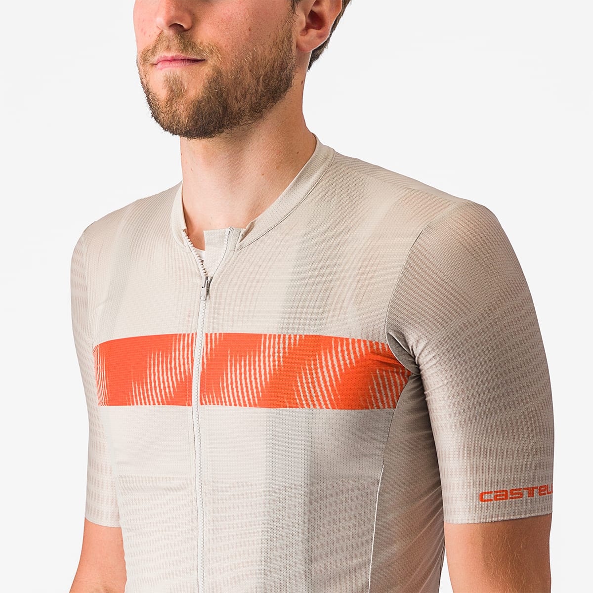 Maillot manga corta CASTELLI UNLIMITED ENDURANCE Gris/Naranja