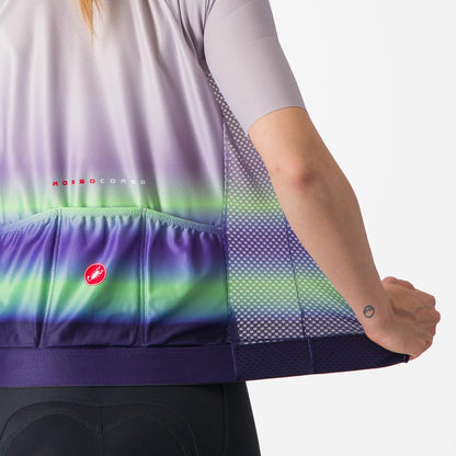 Maillot CASTELLI CLIMBER'S 4.0 W Mujer Mangas Cortas Violeta/Verde