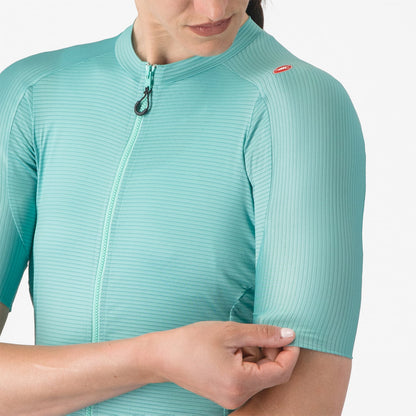 Maillot CASTELLI ESPRESSO Mujer Mangas Cortas Turquesa