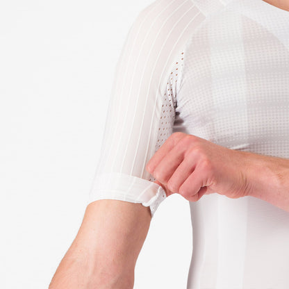 Maillot CASTELLI AERO RACE 8S Mangas Cortas Blanco