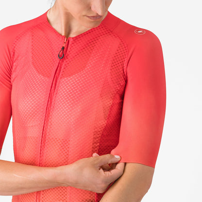 Maillot CASTELLI CLIMBER'S A/C Mujer Mangas Cortas Hibiscus