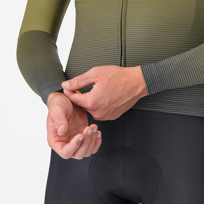 Maillot CASTELLLI APICE THERMAL Mangas Largas Azul/Mango Mojito