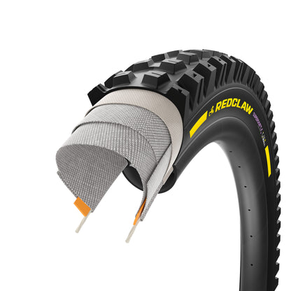 Neumático PIRELLI SCORPION RED CLAW 29x2.40 Supersoft DH+Wall Tubeless Ready de aro flexible negro/amarillo Edición Equipo