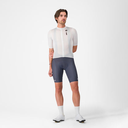 Maillot CASTELLI DRITTONE LOGO Mangas Cortas Blanco