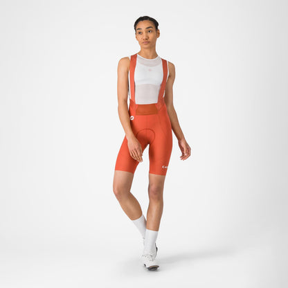 Culote Corto con Tirantes CASTELLI ESPRESSO 2 W DT Mujer Paprika