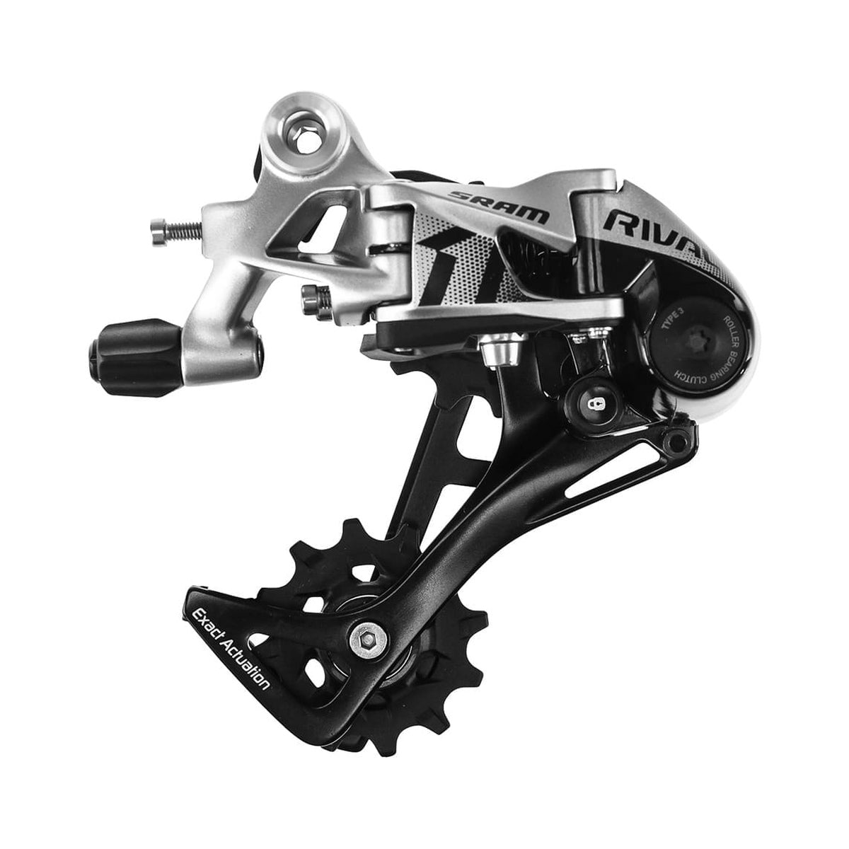 Cambio trasero SRAM RIVAL 1 de 11 velocidades con pata larga – vista del producto sobre fondo blanco