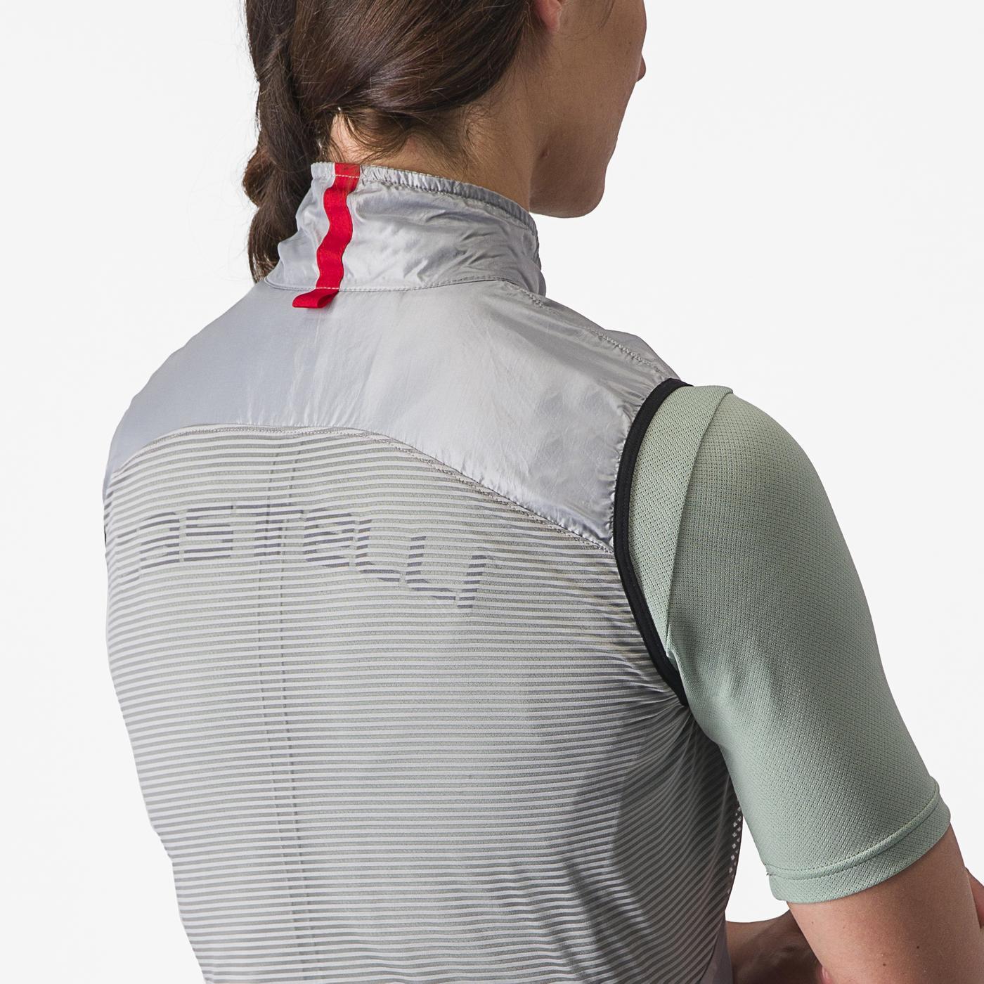 CASTELLI ARIA Chaqueta gris sin mangas para mujer