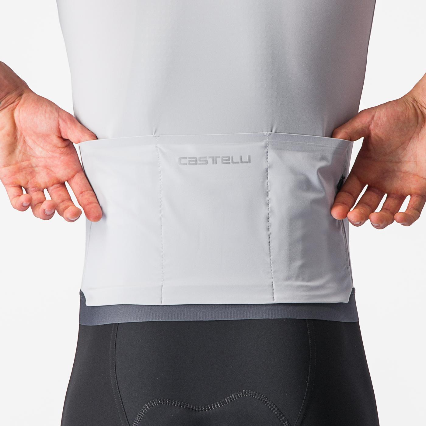 Maillot de manga corta CASTELLI PREMIO Blanco/Gris