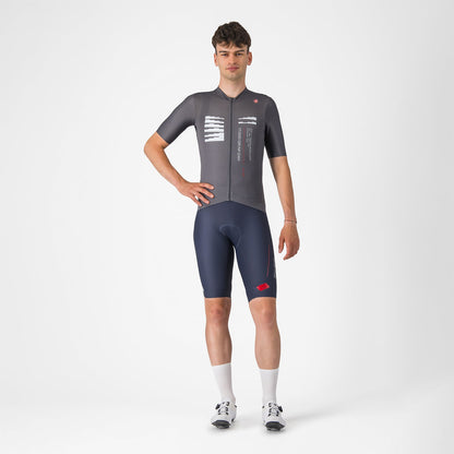 Maillot CASTELLI ESPRESSO R--A/D Mangas Cortas Gris Humo