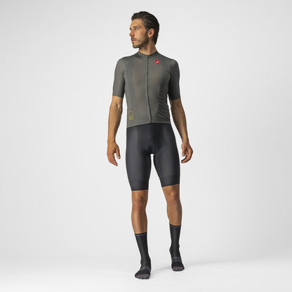 Maillot CASTELLI BREATHE ATTACK Mangas Cortas Gris/Verde