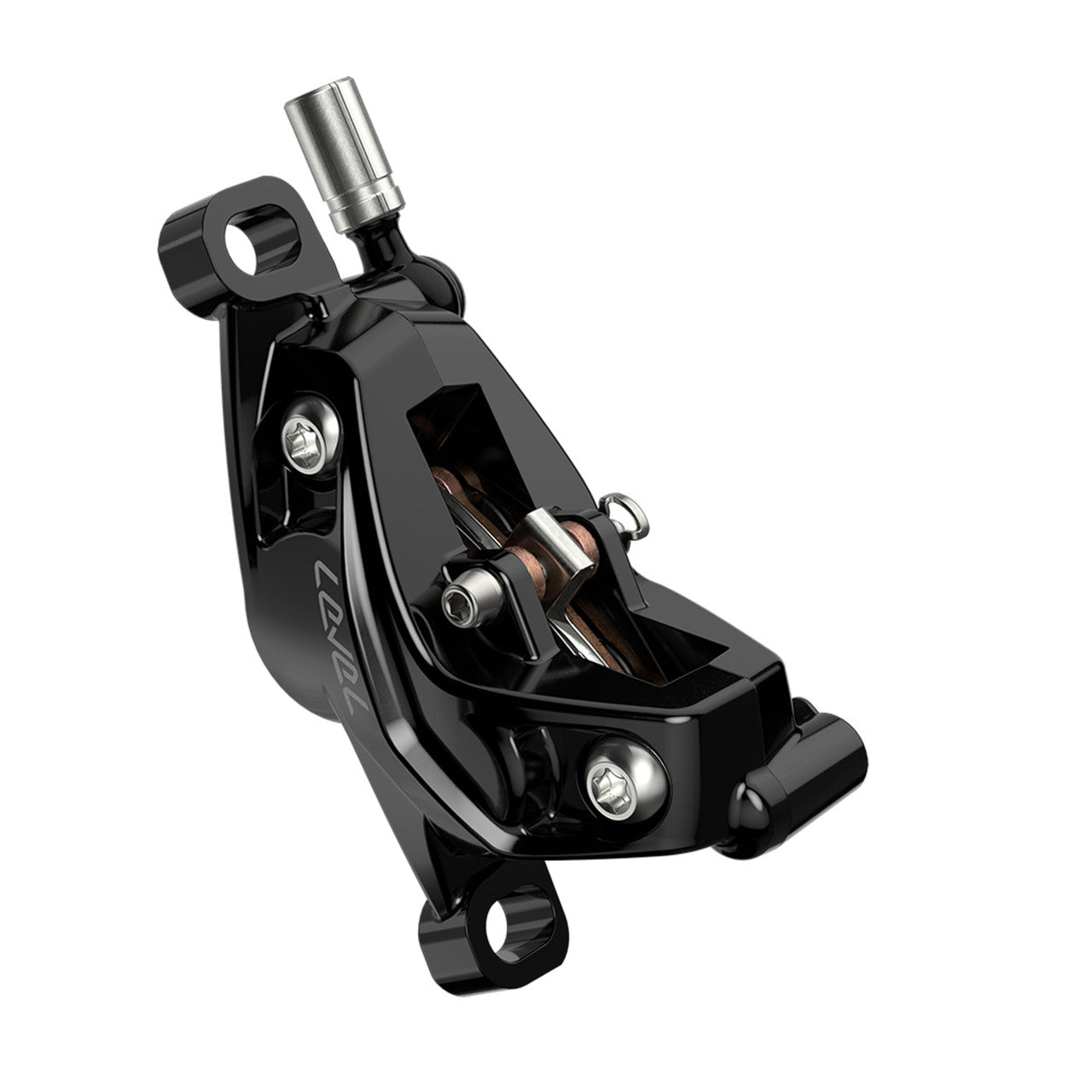 Freno delantero SRAM LEVEL SILVER STEALTH de 4 pistones Negro