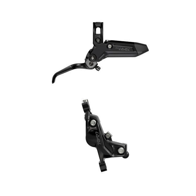Par de frenos SRAM LEVEL SILVER STEALTH de 4 pistones Negro