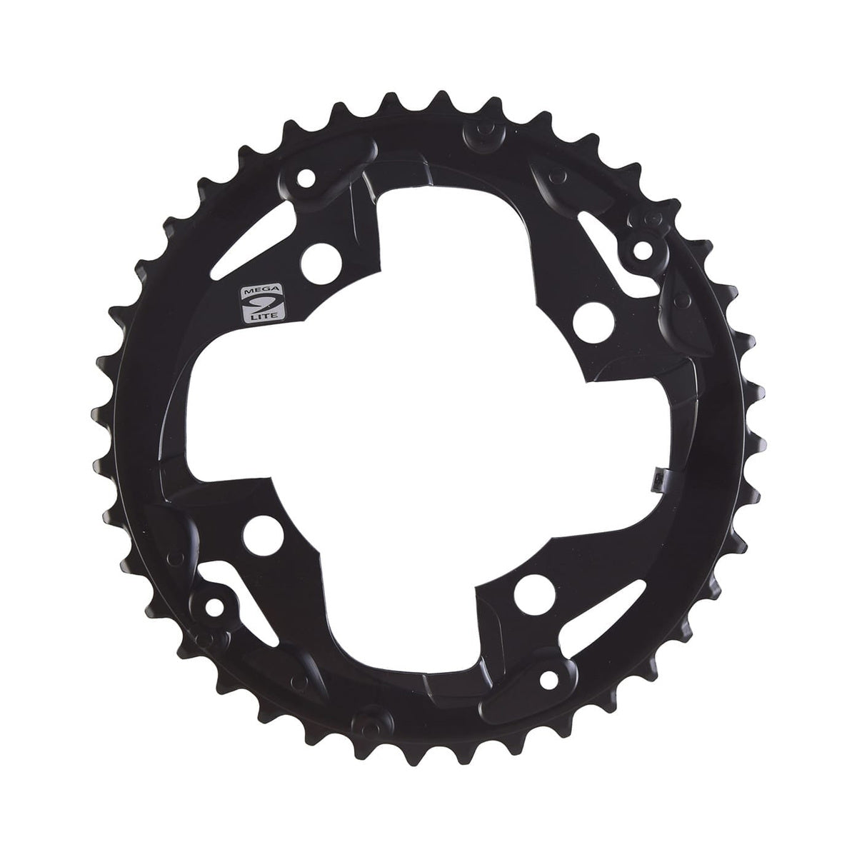 Plato exterior SHIMANO ACERA M3000 de 9 velocidades, 4 tornillos, 96 mm — vista del plato sobre fondo blanco