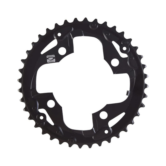 Plato exterior SHIMANO ACERA M3000 de 9 velocidades, 4 tornillos, 96 mm — vista del plato sobre fondo blanco