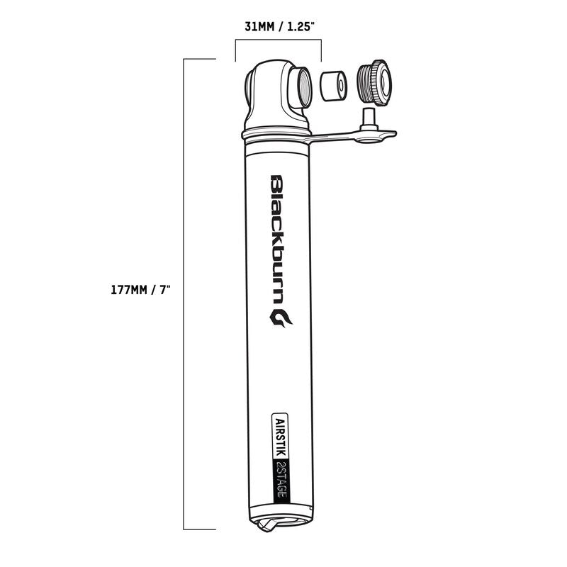BLACKBURN AIRSTIK 2STAGE Bomba manual Plata