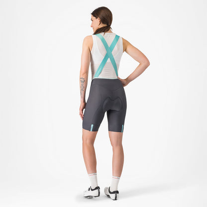 Culotte Corto con Tirantes CASTELLI PRIMA 2 DT Mujer Gris Oscuro