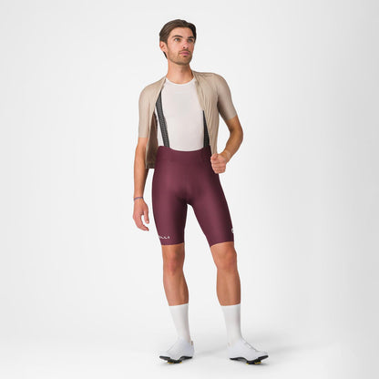 Culote Corto con Tirantes CASTELLI ESPRESSO 2 Burdeos