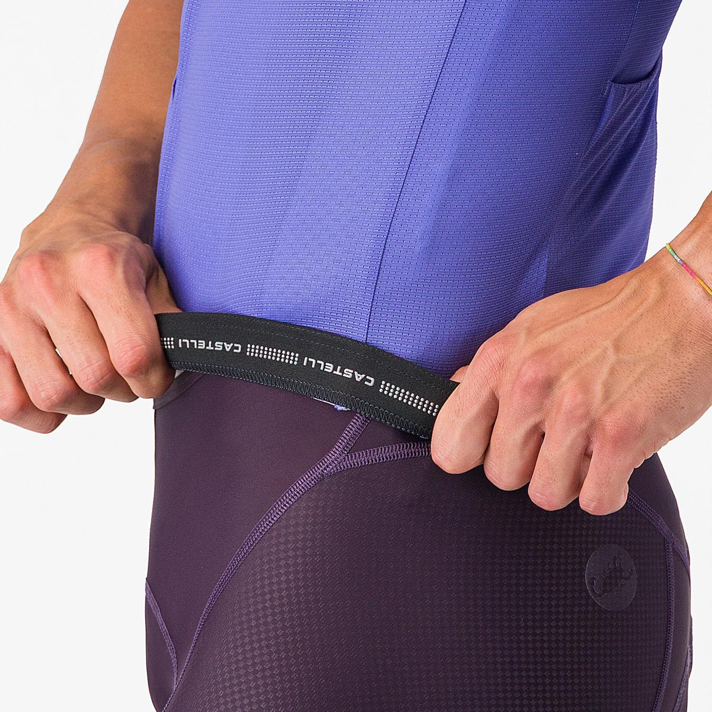 Maillot de manga corta CASTELLI DRITTONE LOGO Morado