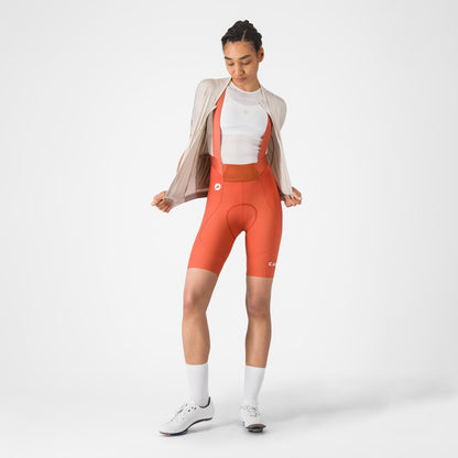 Culote Corto con Tirantes CASTELLI ESPRESSO 2 W DT Mujer Paprika