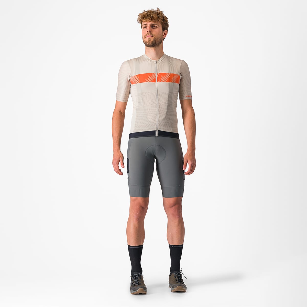 Maillot manga corta CASTELLI UNLIMITED ENDURANCE Gris/Naranja