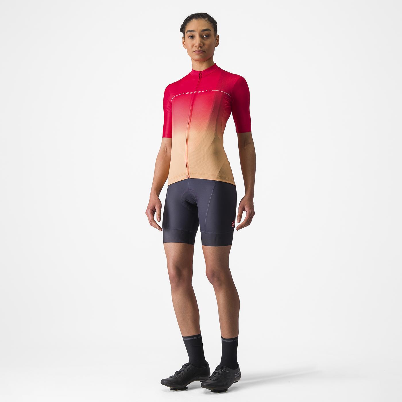 Maillot de manga corta CASTELLI SALITA Mujer Rosa/Naranja