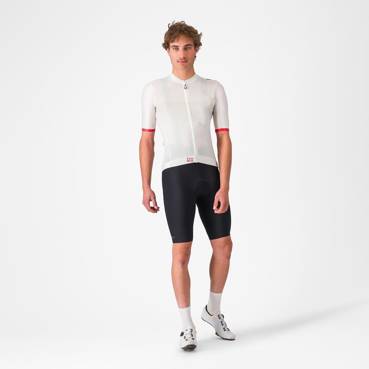 CASTELLI ESPRESSO 50 ANIVERSARIO Maillot Manga Corta Blanco