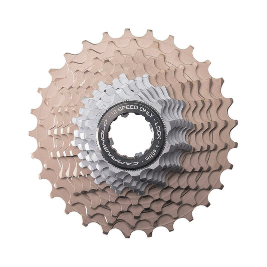 Cassette de 12 velocidades CAMPAGNOLO SUPER RECORD – foto principal sobre fondo blanco