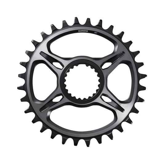 Plateau Mono SHIMANO XTR M9100/M9120/M9125 SM-CRM95 12V Direct Mount — vue du plateau sur fond blanc