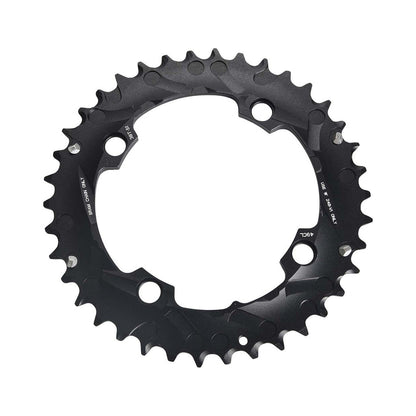 Plato exterior SRAM MTB 104BCD de 10 velocidades, 4 agujeros, 104 mm — vista del plato sobre fondo blanco
