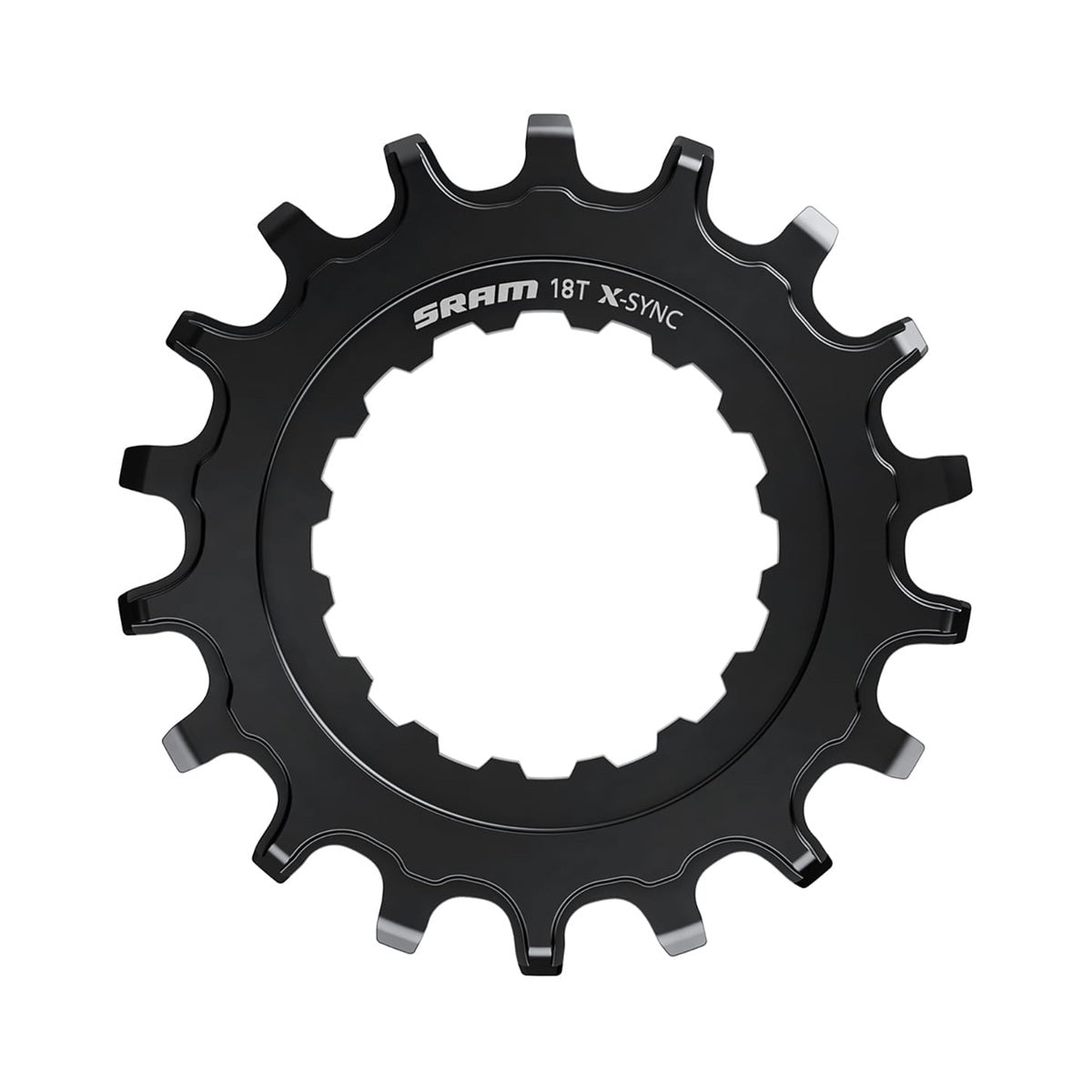 Plato monoplato para bicicleta de montaña eléctrica SRAM EX1 X-SYNC negro — vista del plato sobre fondo blanco