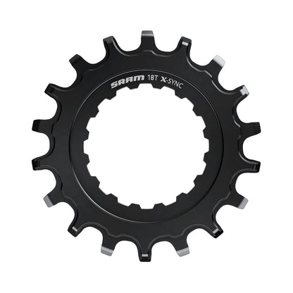 Plato monoplato para bicicleta de montaña eléctrica SRAM EX1 X-SYNC negro — vista del plato sobre fondo blanco