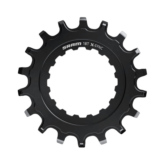 Plato monoplato para bicicleta de montaña eléctrica SRAM EX1 X-SYNC negro — vista del plato sobre fondo blanco