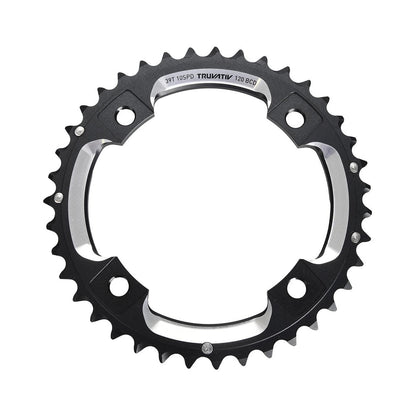 Plato exterior SRAM MTB 120BCD S2 de 10 velocidades, 4 agujeros, 120 mm — vista del plato sobre fondo blanco