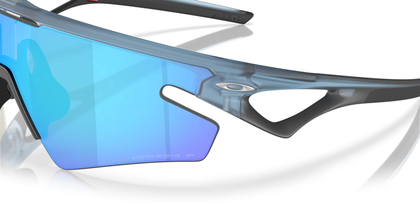 OAKLEY SPHAERA SLASH Mate Transparente Piedra Prizm Zafiro Lente Polarizada - OO9499-0336