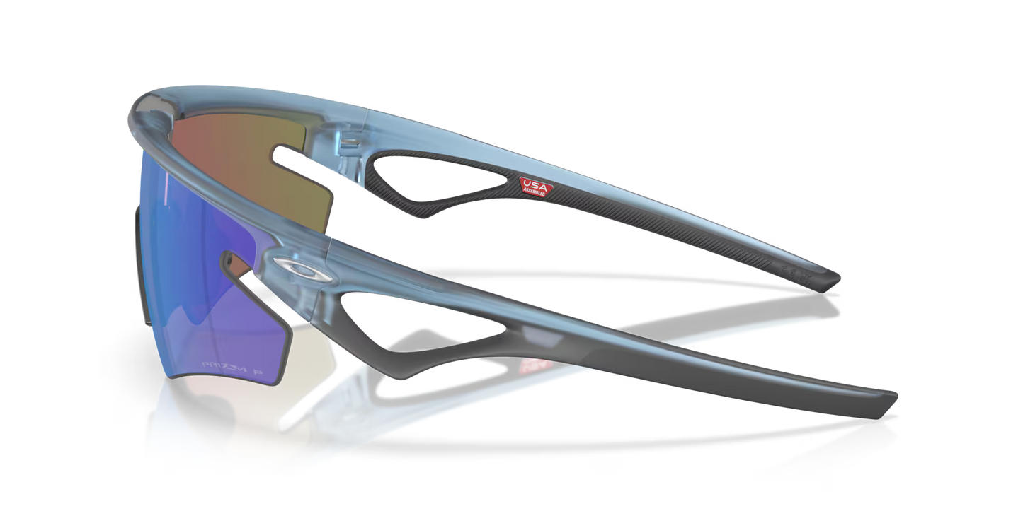 OAKLEY SPHAERA SLASH Mate Transparente Piedra Prizm Zafiro Lente Polarizada - OO9499-0336