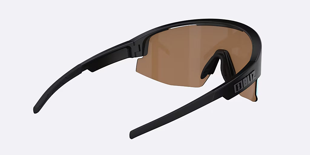Gafas BLIZ MATRIX Negro Mate Coral/Naranja Lente Azul Iridium
