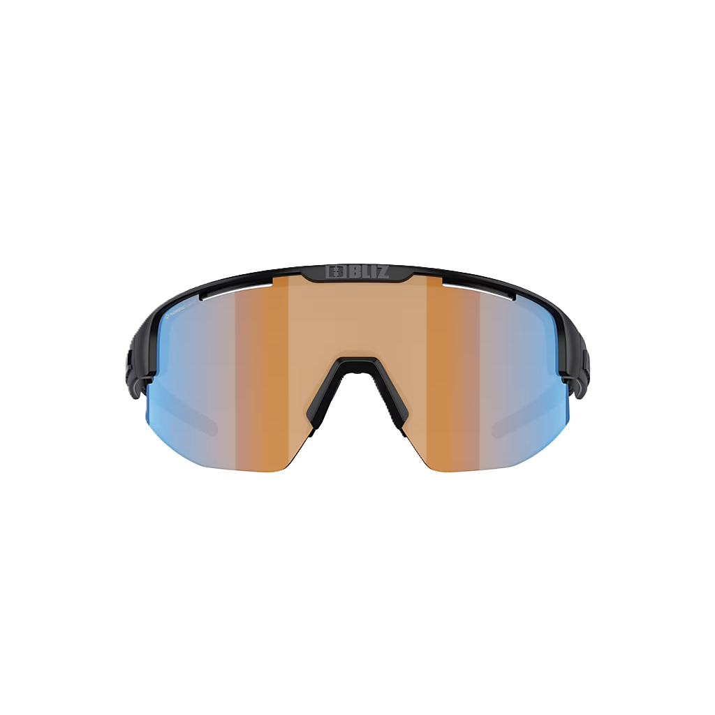 Gafas BLIZ MATRIX Negro Mate Coral/Naranja Lente Azul Iridium