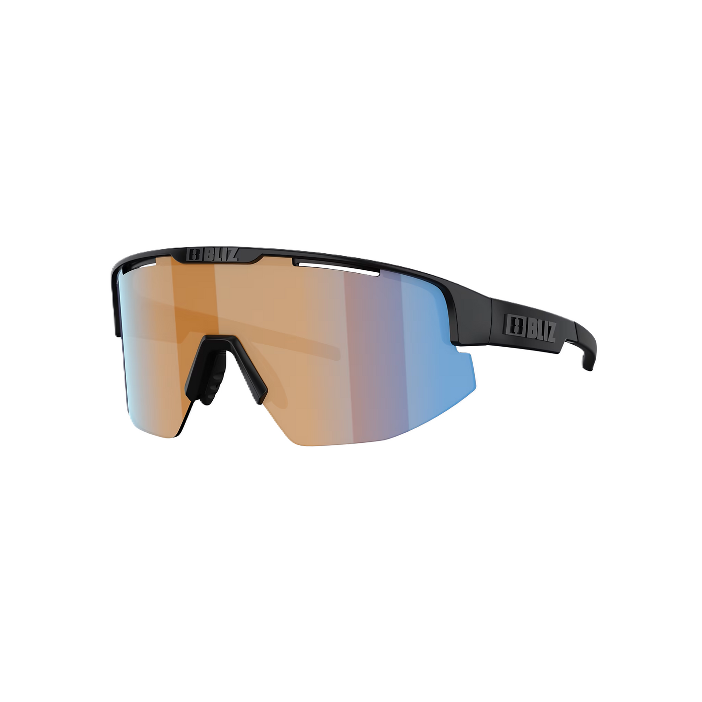 Gafas BLIZ MATRIX Negro Mate Coral/Naranja Lente Azul Iridium