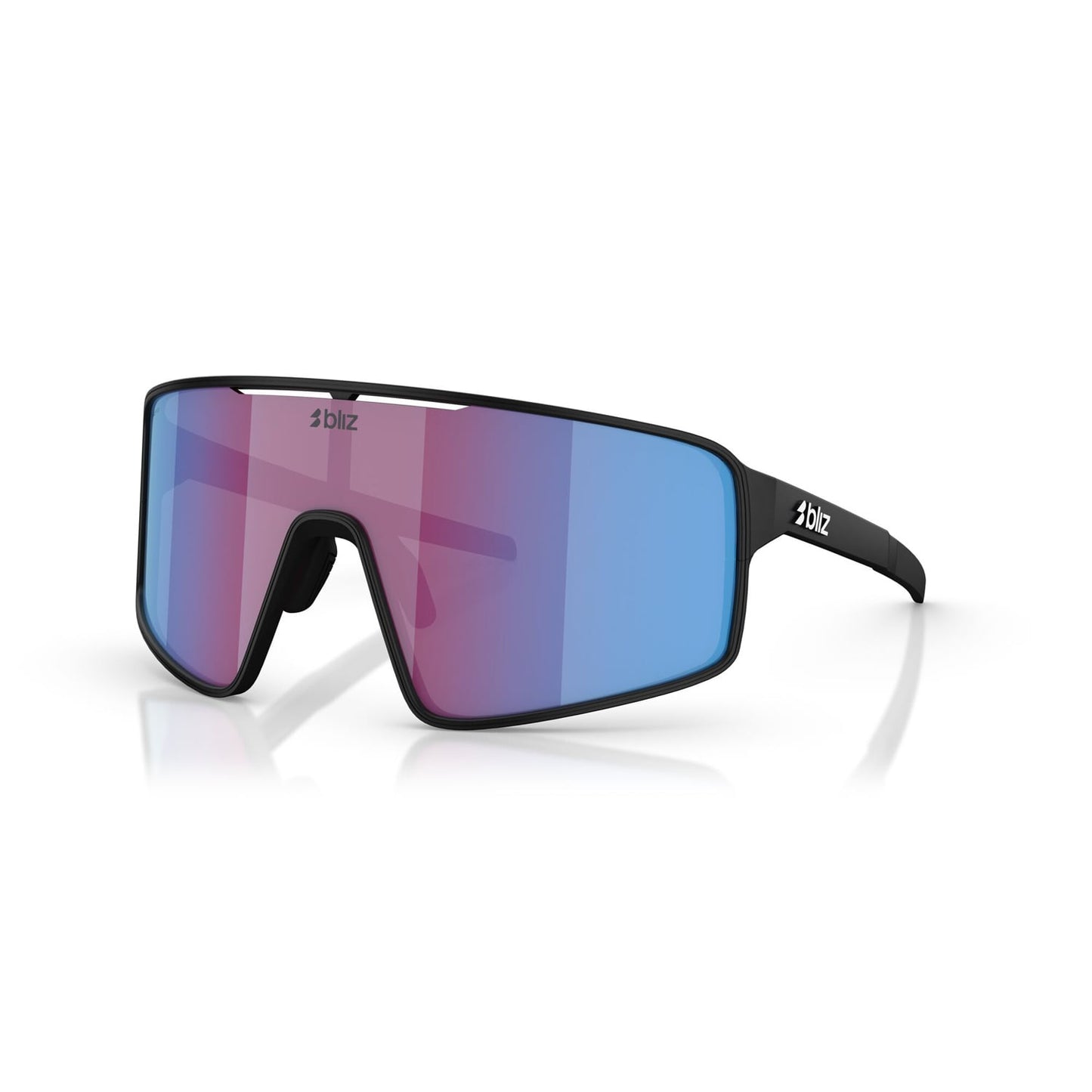 BLIZ P001 S Negro Mate Rosa Violeta Azul Espejo Gafas