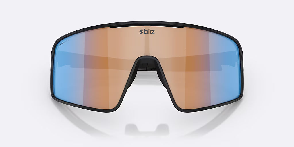 BLIZ P001 Gafas Negro Mate Coral/Naranja Lente Azul Iridium