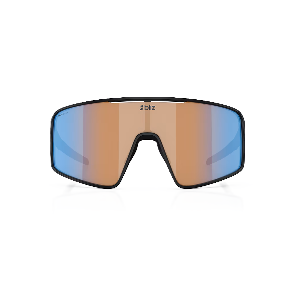 BLIZ P001 Gafas Negro Mate Coral/Naranja Lente Azul Iridium