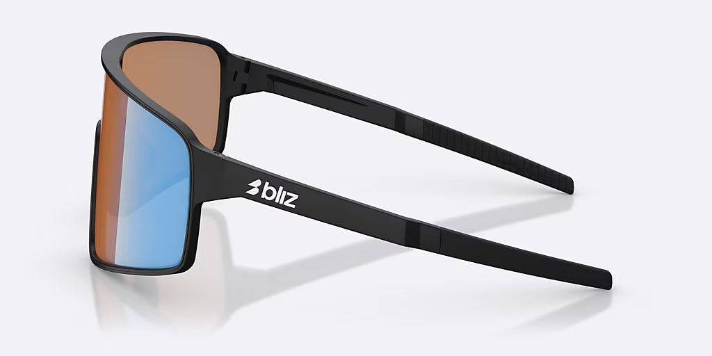 BLIZ P001 Gafas Negro Mate Coral/Naranja Lente Azul Iridium